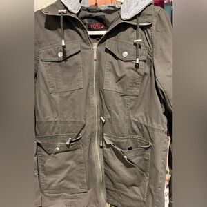 Vokl Olive Green Hooded Jacket